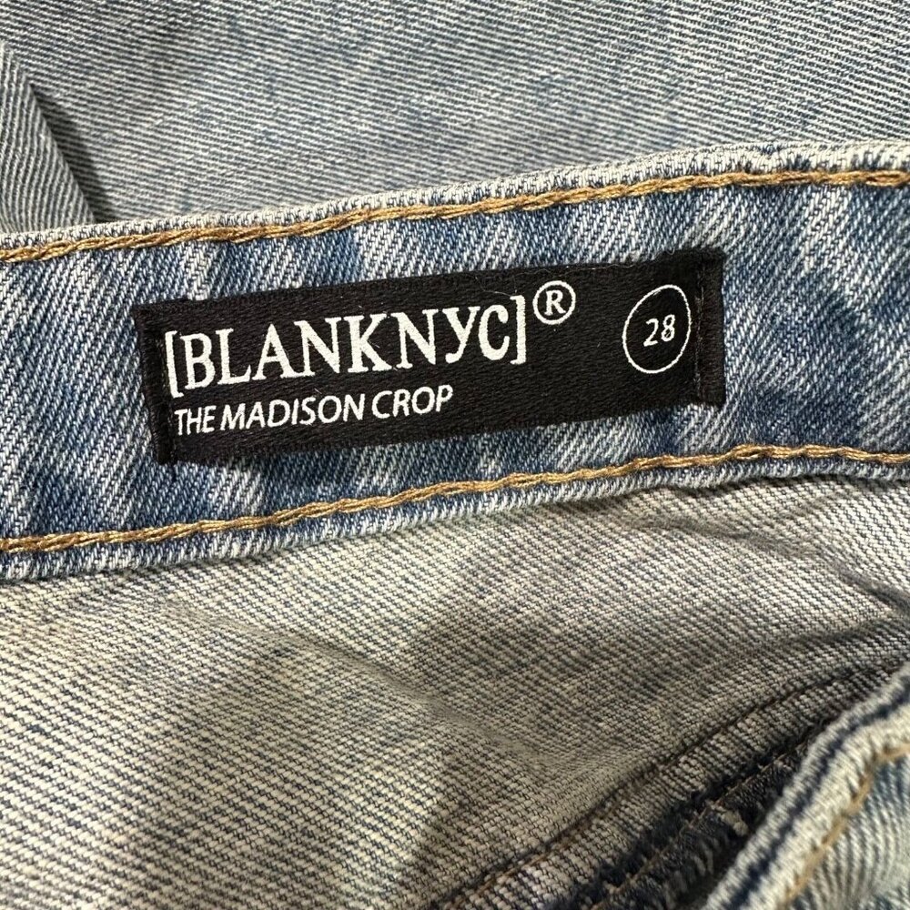 Blank NYC Women's Straight Leg Jeans - Light Blue Button Fly - Picture 5 of 7